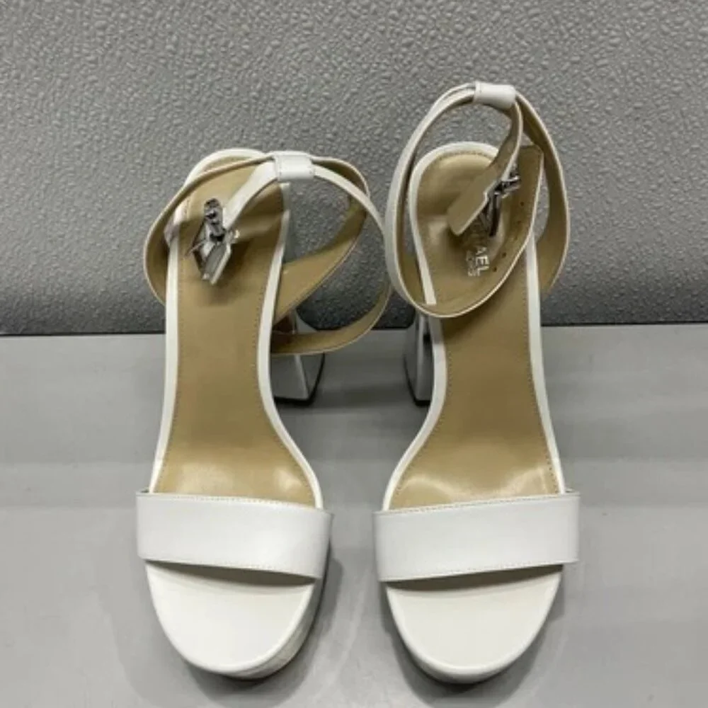 NEW MICHAEL KORS Sandals Women's US6.5M Ankle-Strap Espadrille Platform